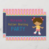 Invitation Parti rétro-africain-américain de patinage en roll (Devant / Derrière)