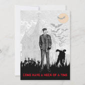 Invitation Parti rétro Halloween Zombie Apocalypse (Devant)