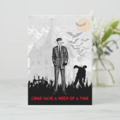 Invitation Parti rétro Halloween Zombie Apocalypse (Debout devant)