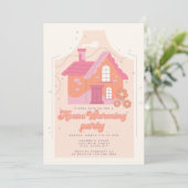 Invitation Parti rétro Super du réchauffage de la maison (Debout devant)