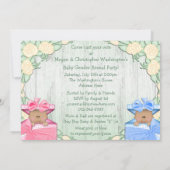 Invitation Parti révélateur du genre pour les bébés afro-amér (Dos)