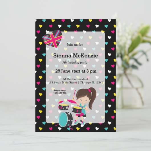 Invitation Parti Rockstar (Debout devant)