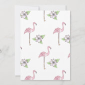 Invitation Parti rose Flamant rose (Dos)