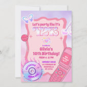 Invitation Parti rose Y2K Retour aux années 2000 Anniversaire (Devant)