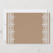 Invitation Parti Russe Brown Kraft Paper Lace Engagement (Dos)