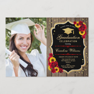 Invitation Parti Russe de la graduation avec photo - Tourneso