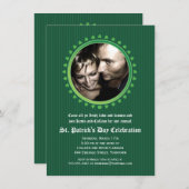 Invitation Parti shamrock Jour de la Saint Patrick double hub (Devant / Derrière)