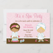 Invitation Parti Spa pour enfants (Devant)