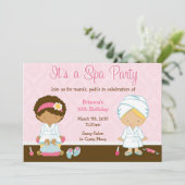 Invitation Parti Spa pour enfants (Debout devant)