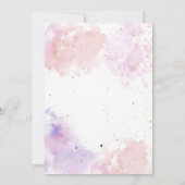 Invitation Parti Spa rose Glam Girl Maquillage fête d'anniver (Dos)