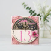 Invitation Parti Steampunk Rose (Debout devant)