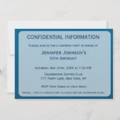 Invitation Parti surprise (Dos)