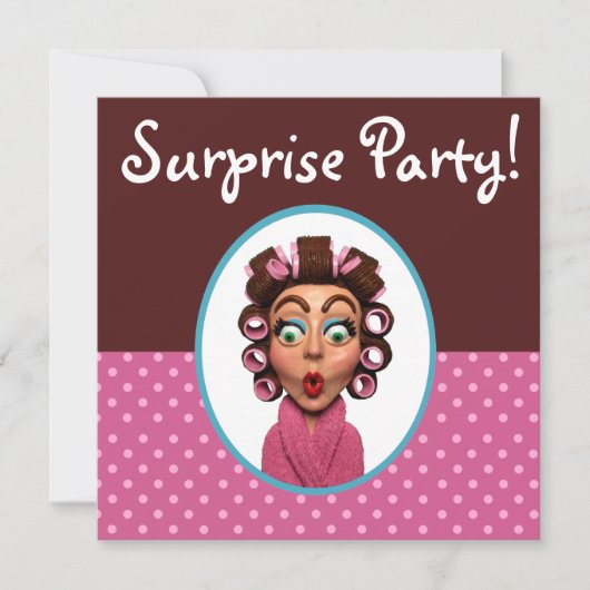 Invitation Parti surprise des femmes portant des Curlers (Devant)