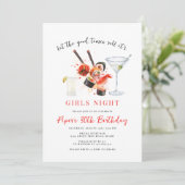 Invitation Parti Sushi | Fête de nuit des Filles de Rouleau à (Debout devant)