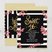 Invitation Parti sweet sixteen (Devant / Derrière)