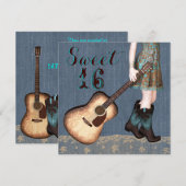Invitation Parti Sweet sixteen (Devant / Derrière)