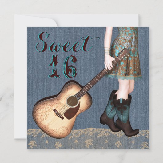 Invitation Parti Sweet sixteen (Devant)