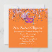 Invitation Parti Sweet sixteen rose et orange (Dos)
