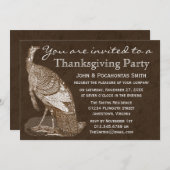 Invitation Parti Thanksgiving de Turquie (Devant / Derrière)