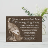 Invitation Parti Thanksgiving de Turquie (Debout devant)