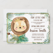 Invitation Parti Thématique Lion Whimsical | Baby shower virt (Devant)