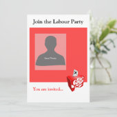 Invitation Parti travailliste Modèle (Debout devant)