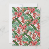 Invitation Parti Tropical Golden Pineapple Luau (Dos)