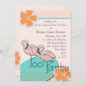 Invitation Parti Tropical Luau (Devant / Derrière)