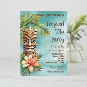 Invitation Parti Tropical Tiki