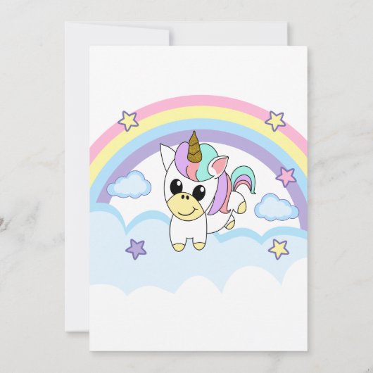 Invitation Parti Unicorn (Dos)