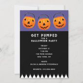 Invitation Parti Vintage Citrouille d'Halloween (Devant)