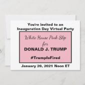 Invitation Parti virtuel anti-Trump de la Maison-Blanche (Devant)