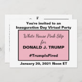 Invitation Parti virtuel anti-Trump de la Maison-Blanche (Devant / Derrière)
