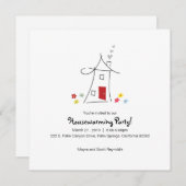 Invitation Parti Whimsical du réchauffement des ménages (Devant / Derrière)