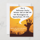 Invitation Parti Zombie Halloween (Devant)