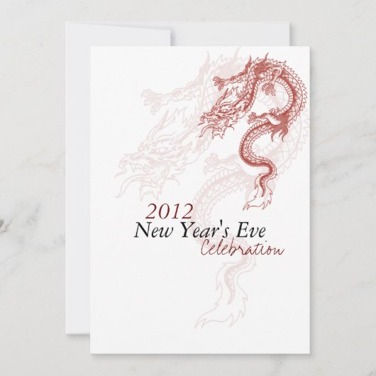 Invitation Partie 2012 de réveillon de la Saint Sylvestre de (Devant)