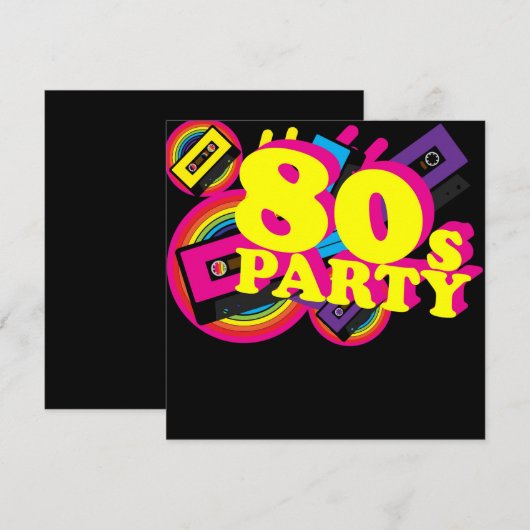 Invitation partie 80s (Devant / Derrière)