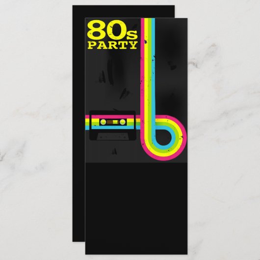 Invitation partie 80s (Devant / Derrière)