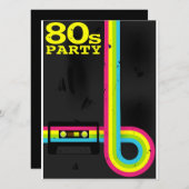 Invitation partie 80s (Devant / Derrière)