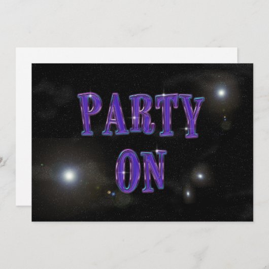 Invitation Partie à l'invitation (Devant / Derrière)