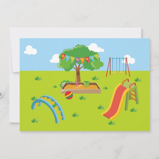 Invitation Partie à l'invitation d'anniversaire de terrain de (Dos)