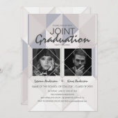 Invitation Partie Abstraite de l'obtention d'un diplôme conjo (Devant / Derrière)