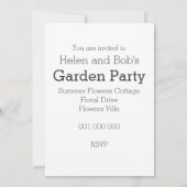 Invitation Partie anglaise de couleur pour aquarelle de (Dos)