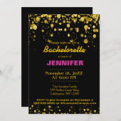 Invitation Partie B | Noir et or (Devant / Derrière)