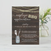 Invitation Partie BBQ de l'entreprise d'appréciation des empl (Debout devant)