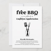 Invitation Partie BBQ de l'entreprise d'appréciation des empl (Devant)