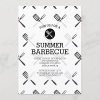 Partie blanche de barbecue d'été de noir moderne