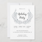 Invitation Partie blanche de laurier de vacances de baies (Devant)