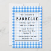 Invitation Partie bleue de BBQ de guingan (Devant)