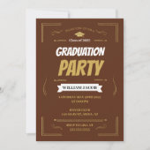 Invitation Partie Brown de graduation (Devant)